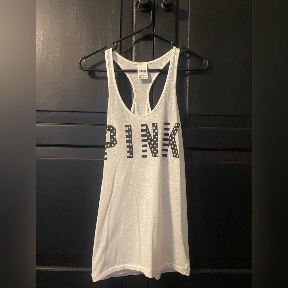 PINK flag tank top size xs
